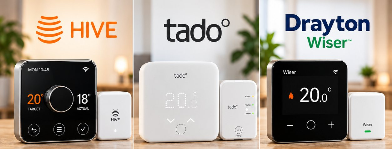 Hive, tado and Drayton Wiser smart thermostats